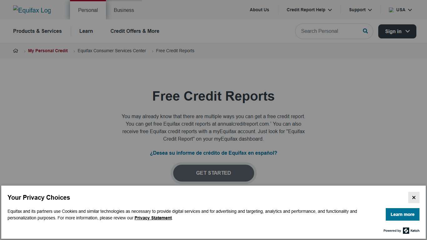 Get a Free Credit Report Equifax®